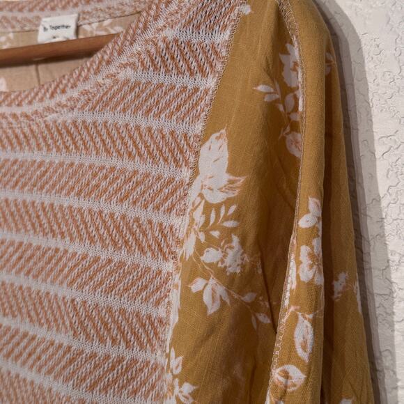 By Together Mixed Material Top Made in USA Small - Picture 3 of 7